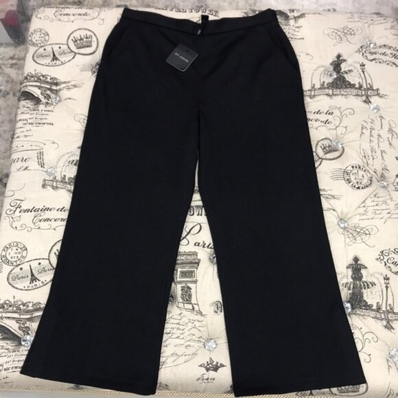 St. John Collection Milano Knit Side Slit Crop Pants - Picture 4 of 12